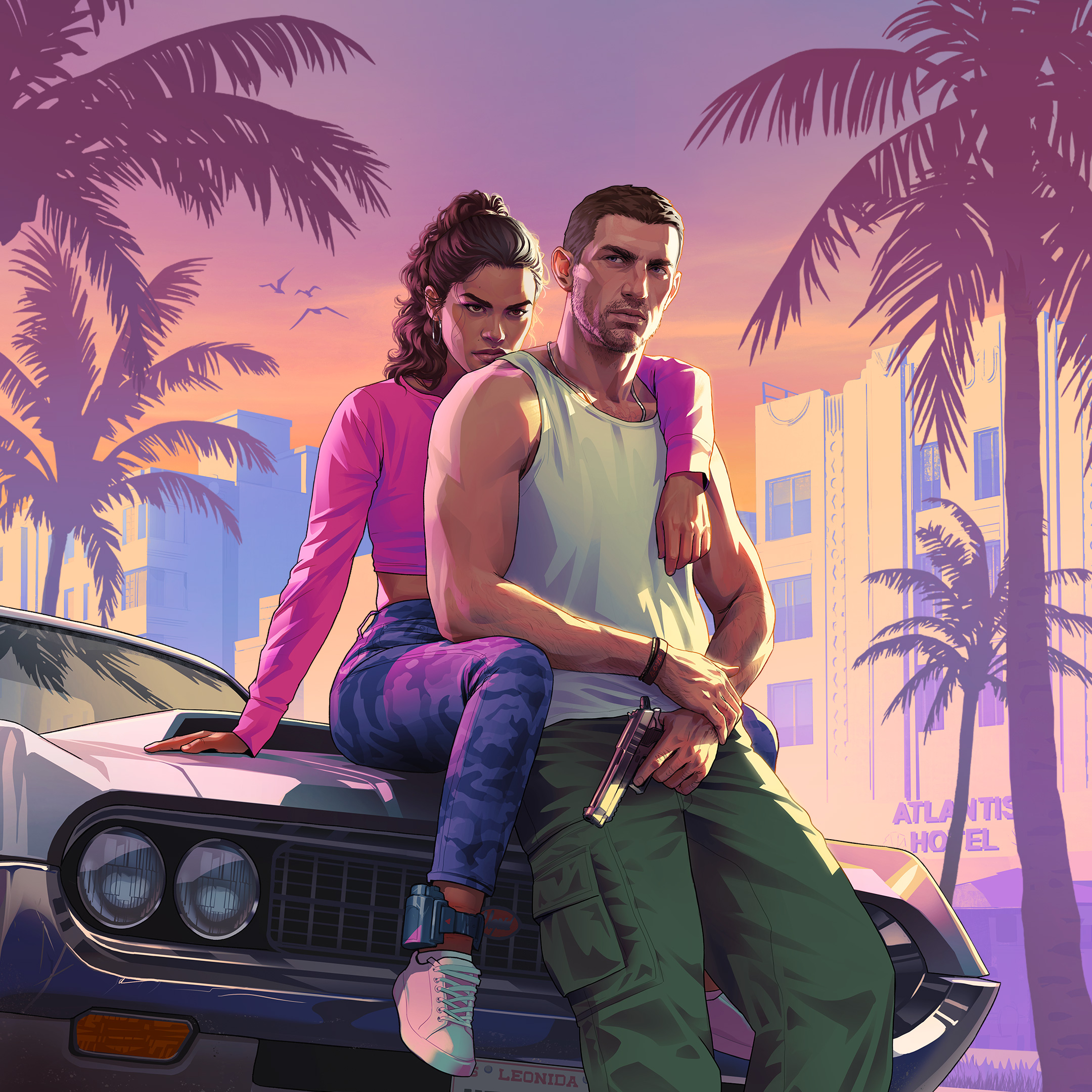 Grand Theft Auto VI Cover Art – Jason und Lucia